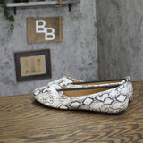 Journee Collection Kavn Comfort Sole Ballet Flats KAVN Snake Brown 10M