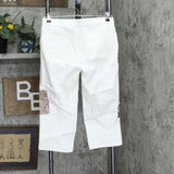 Dg2 Womens Classic Stretch Embroidered Cropped Jean 654679 White 12P