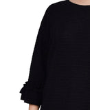 Ny Collection Womens Textured Knit Plus Size Dress WTXD4237D Black 3X