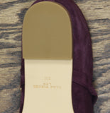Marc Fisher Dress Flats with Square Toe and Ankle Strap Red Suede Purple 8M