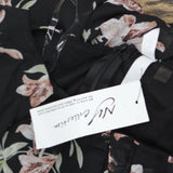 Ny Collection Womens Chiffon Maxi Dress MCCD3995 Black / Pink M