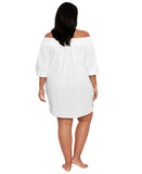 Lauren Ralph Lauren Womens Plus Size White Off The Shoulder Dress White 2X