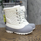 All In Motion Girls' Skylar Winter Boots 88236452 Cream Gray 6