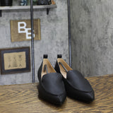 Journee Collection Womens Maggs Faux Wood Block Heel Loafers MAGGS Black 7.5M