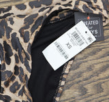 Bar III Womens Animal Print Nylon Swim Bottom MBBC23501 Brown Multi XS