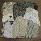 Urban Renewal LOT OF 4 Random Womens Upcycle Baggy Remade Tucked In Camp Shirts