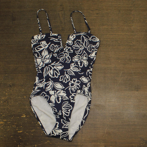 Lauren Ralph Lauren Womens U Wire One-Piece Swimsuit Allora Floral Blue 12