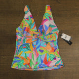 La Blanca Womens Over The Shoulder Tankini Swimsuit Top LB5ST68  Blue 16