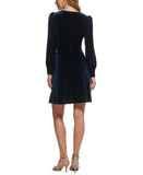 Vince Camuto Womens Velvet Twist-Front Dress VC1M2432 Navy Blue 0