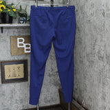 Boss Genius Stretch Tailored Slim Fit Wool Suit Dress Unhemmed Pants Navy 38R