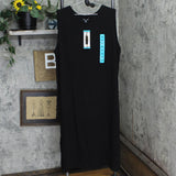 Hilary Radley Womens Soft Comfy Sleeveless Side Slit Midi Dress 1588935 Black 2X