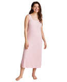 State Of Day Womens Ribbed Tank Nightgown 100185795MS Satin Pink L