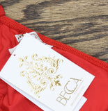 Becca Delilah Halter Bikini Swim Top 613157 Fire Red M