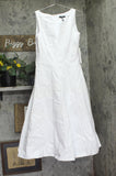 Aqua Womens Paneled V-Neck Midi Dress IDL9634 White S