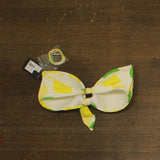 Kate Spade Womens Tie-Front Bikini Top Bandeau Swim White / Yellow / Green S