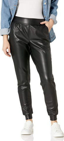 Seven7 Women's Faux Leather Ponte Jogger 7M1074