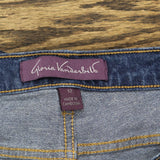 Gloria Vanderbilt Ladies Womens Cuffed Boyfriend Jeans Dark Denim Blue 12