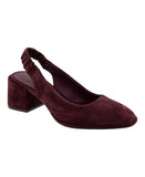 Aerosoles Elastic Slingback Block Heel Pump Deep Aubergine Suede Purple 10M