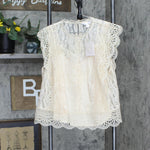 Lc Lauren Conrad Womens Lace Layered Tank Blouse Shirt Top WL21W030RS
