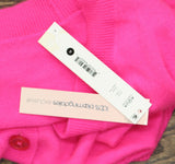 Aqua Womens Front Button Cashmere V-Neck Cardigan Sweater V10337 Neon Pink M