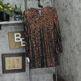 Art Class Girls Long Sleeve Sequin A-Line Dress 92642878 Multi-Colored Black XXL