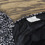 Swim Solutions Womens Abstract Bow Swimdress One Piece Swimsuit Black / White 14