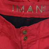 Global Chic By Iman City Chic 360 Slim Skinny Jean with Ankle Zipper Red 18W