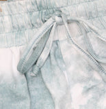 Ny Collection Drawstring Tie Dye Jogger Pajama Pants Bottoms Blue / Green S