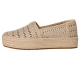 Toms Womens Valencia Platform Espadrille 10021921 Champagne Brown Metallic 7.5M