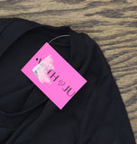 With Jules Big Girls Lettuce-Edge T-Shirt Black / Fuschia L (12/14)