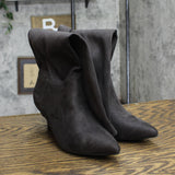 Journee Collection  Vellia Tru Comfort Kitten Heel Knee High Boots Gray 6M-WC