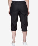 Alfred Dunner Women's Elastic Waist Jeans 09710 Black 8P