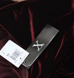 X By Xscape  Velvet Long Sleeve Off-The-Shoulder Sheath Dress Burgundy Red 16