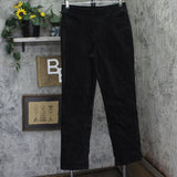 Denim & Co. Tall Stretch Velvet Straight Leg Pull On Pants A662789 Black M Tall