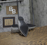 On 34th Womens Millee Embellished Bow Pointed-Toe Flats Silver Tweed Gray 5.5M