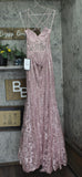 Blondie Nites Juniors Glitter Sequined Corset-Bodice Gown Dress Rose Pink 13