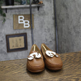 Michael Michael Kors Juliette Leather Moccasins Loafers Luggage Brown 6.5M