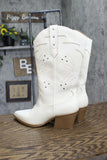 Universal Thread Western Cowboy Boots with Memory Foam Insole Off White 8M