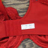 Wacoal Womens Back Appeal Underwire Bra 855303 Barbados Cherry Red 40DD