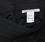 American Rag Laser-Cut Faux-Suede Ruffled Eyelet Cropped Shorts Classic Black S