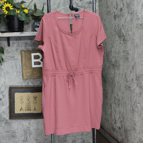 32 Degrees Womens Ladies Soft Twill Drawstring Dress 1748960 Rose Pink XL
