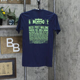 Canvas Mempho Music Festival 2018 Post Malone Beck Graphic T-Shirt Navy Blue XS