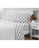 Sanders Holiday Printed Microfiber 3-Pc. Sheet Set Pine Tree Green Multi Full