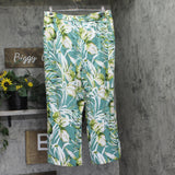 Bar III Womens Floral Drawstring Pull On Pants Green Multi XL