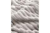 Arch Studio Modern Ribbed Plush Blanket 100211915TW Silver Gray Twin