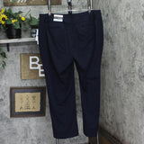 Rafaella Womens Plus Size Curvy Fit Bootcut Pants with Pockets Navy Blue 18W