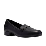 Clarks Juliet Mia Leather Loafer Flat 26186950 Black 6M