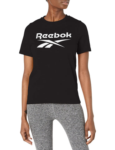 Reebok Womens Graphic Big Logo Tee HB2271 Black XS