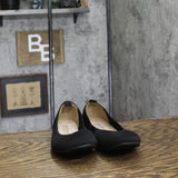 Journee Collection Womens Washable Mesh Soft Lightweight Flats Black 7W