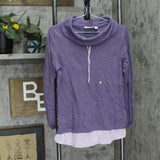 Denim & Co. Womens Regular Active Waffle Knit Tunic Top A350049 Antique Purple S